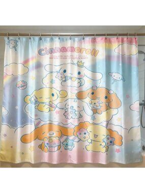 Cute Puppy Print Shower Curtain 59" × 71" with 12 Hooks
